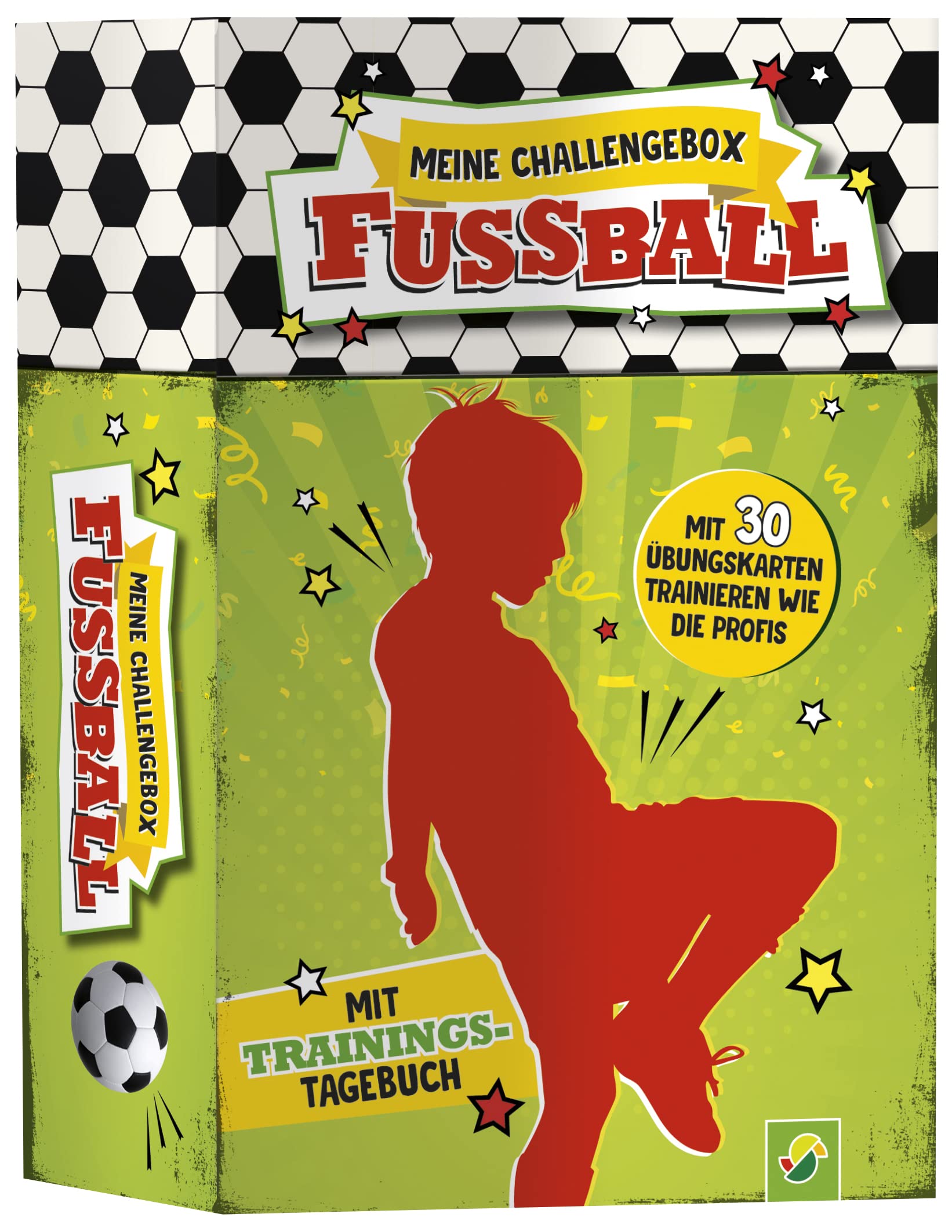 Meine Challengebox Fußball - Für Kinder ab 6 Jahren: Mit 30 Übungskarten & Trainingsbuch trainieren wie die Profis I Geschenk
