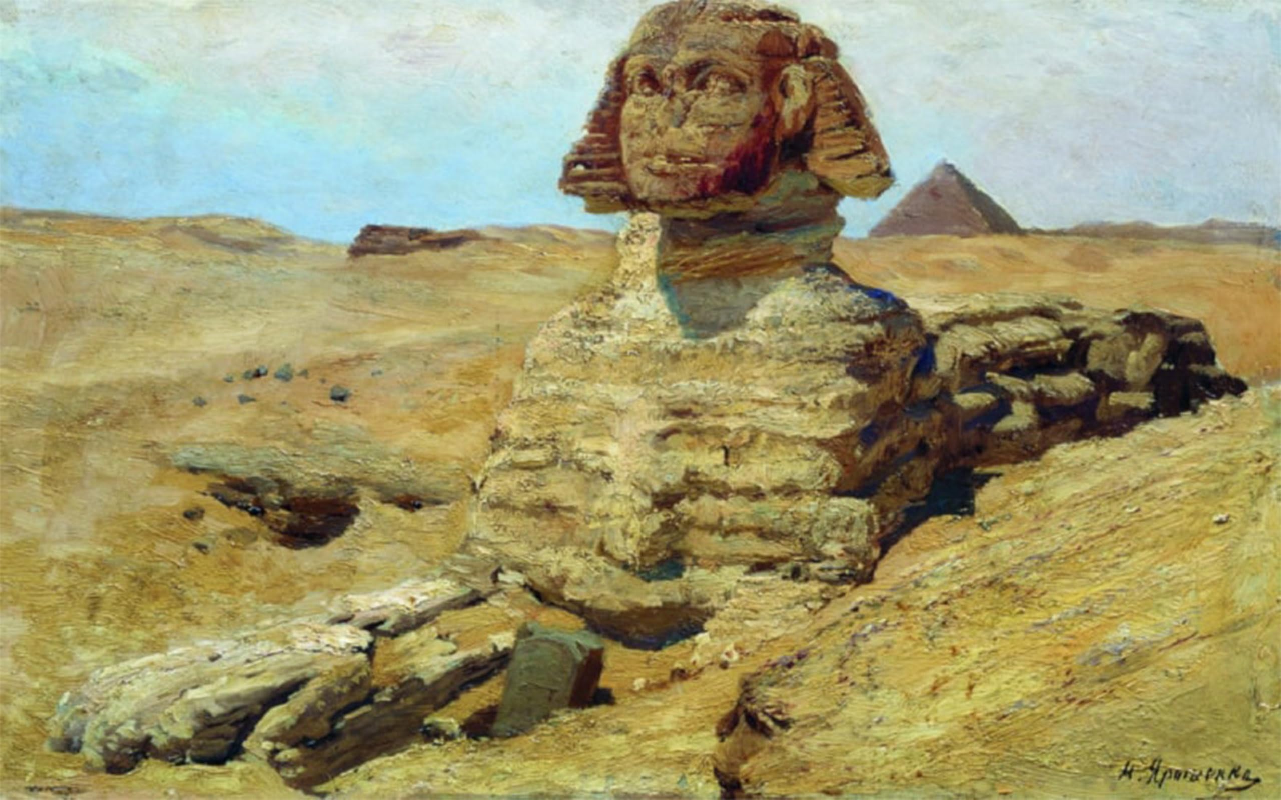 Artxlxxbn No Frame Famous Painting Canvas Artwork Graffiti Print Sphinx Nikolay Aleksandrovich Yaroshenko Portrait Canvas Image For Home Decor 60X90cm