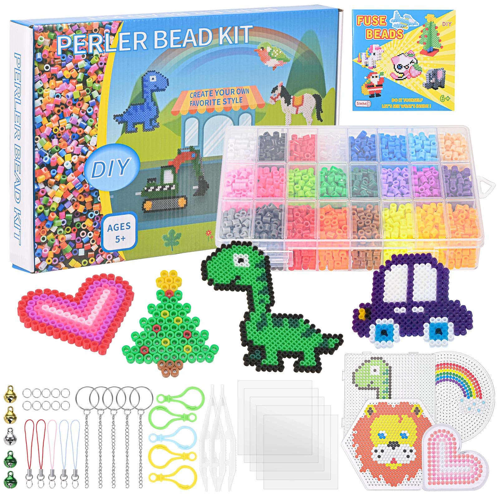 Kit Perles à Repasser Mini 2,6mm La Manuli – 24 000 Pièces, 32 Couleurs, 12 Motifs Monuments Du Monde, DIY Créatif