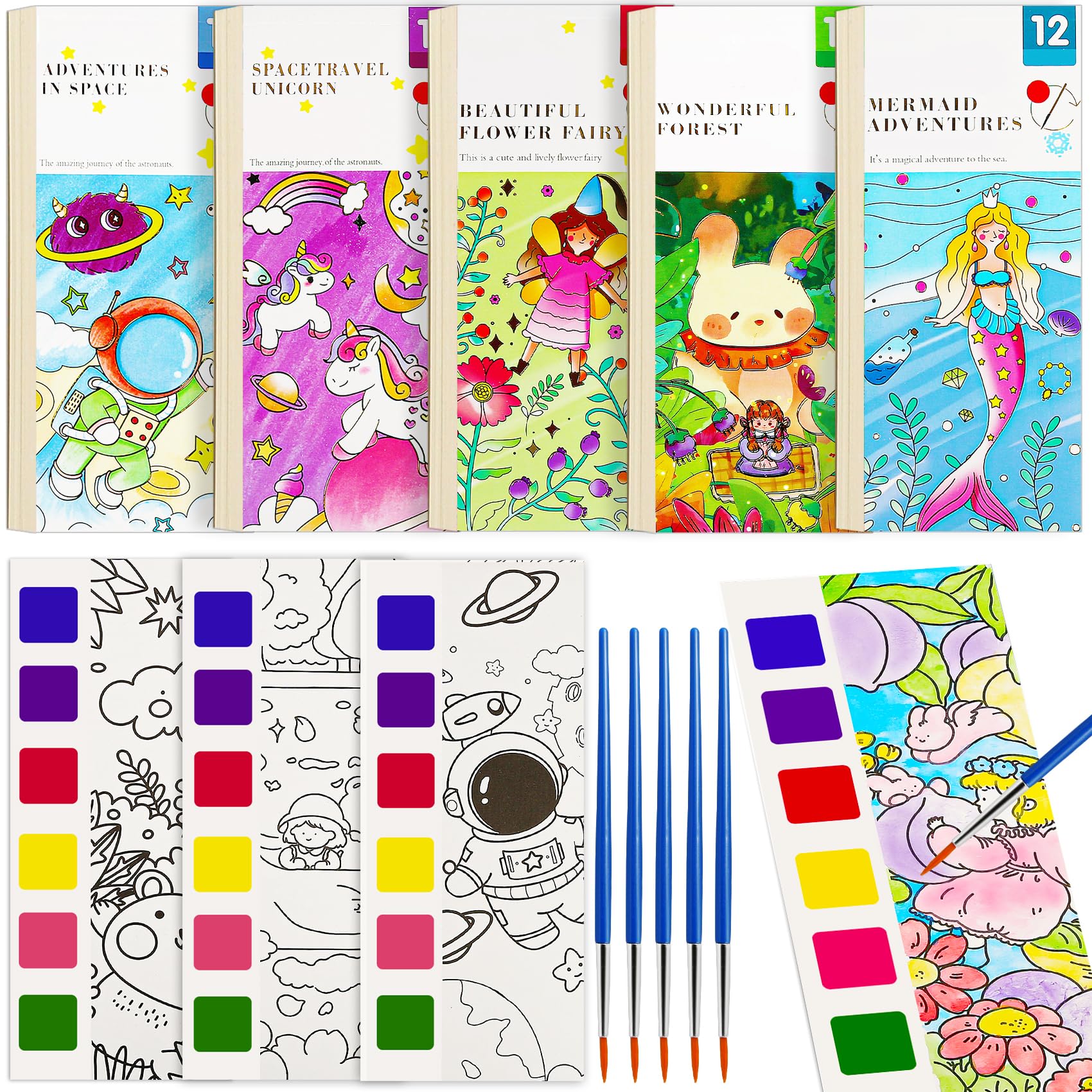Libri da colorare con acqua per bambini dai 3 ai 5 anni, libro da colorare senza sporcare per bambini dai 2 ai 4 anni, arti creative e artigianato e viaggi in aereo, regalo di Pasqua per ragazzi e