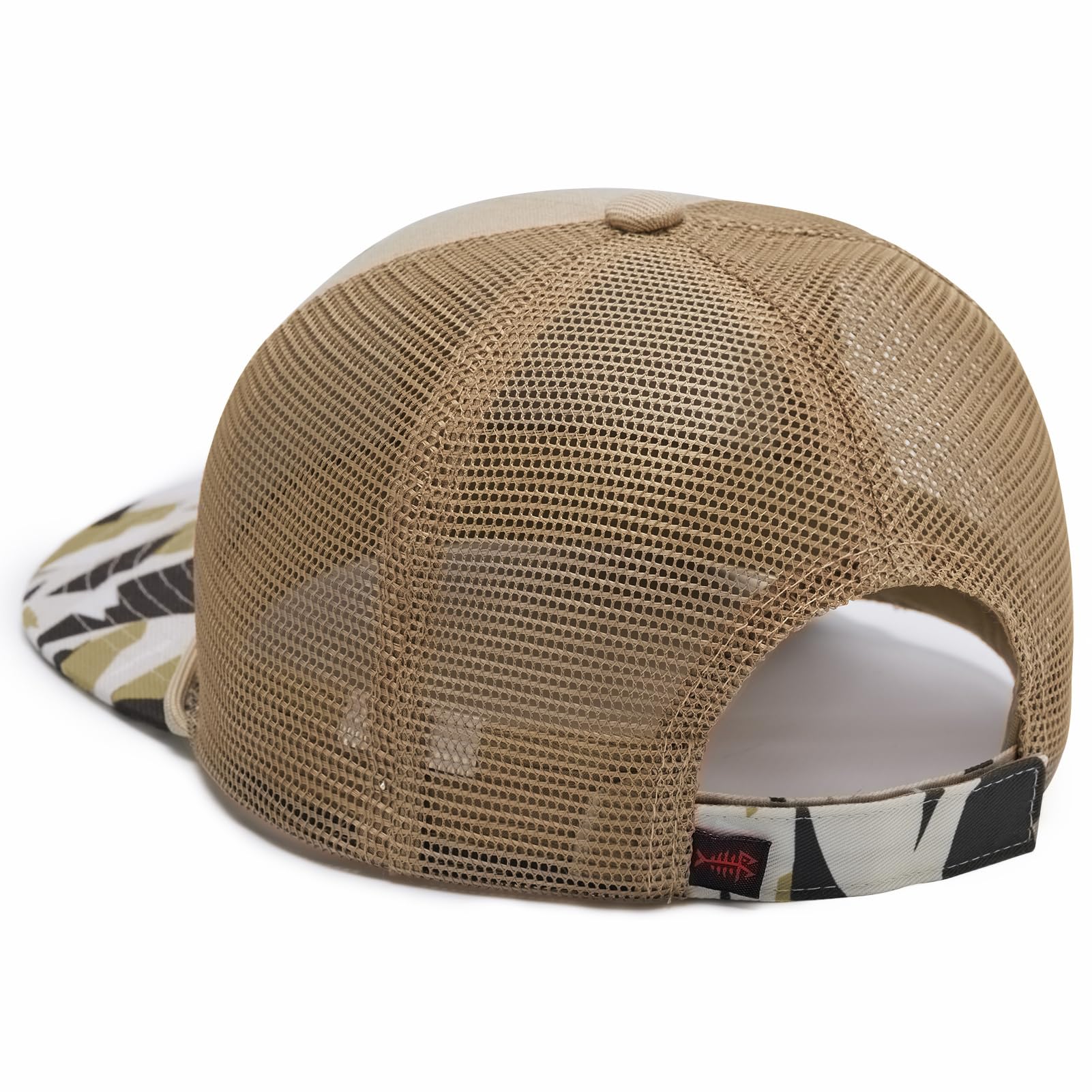 BASSDASH Gorra de béisbol bordada ajustable con cuerda de camuflaje, parte trasera de malla, para caza, pesca con mosca, camping