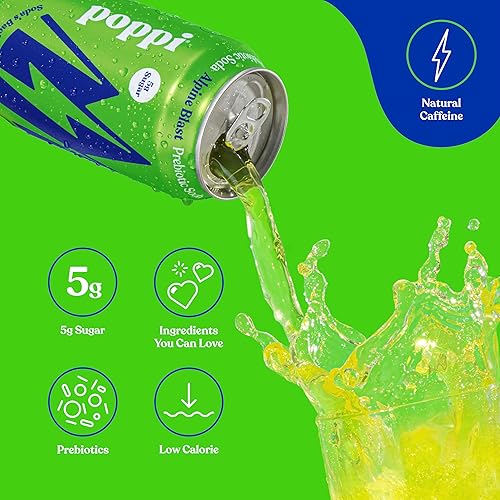 Miniatura 19 de Poppi Refresco prebiótico, Doc Pop, 12 onzas líquidas (paquete de 1)