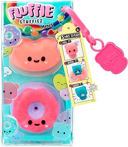 Miniatura 5 de Fluffie Stuffiez Jelly Bean & Donut Minis - Característica coleccionable  Sorpresa Reveal Unboxing Suave y Squishable Táctil Play Fidget DIY