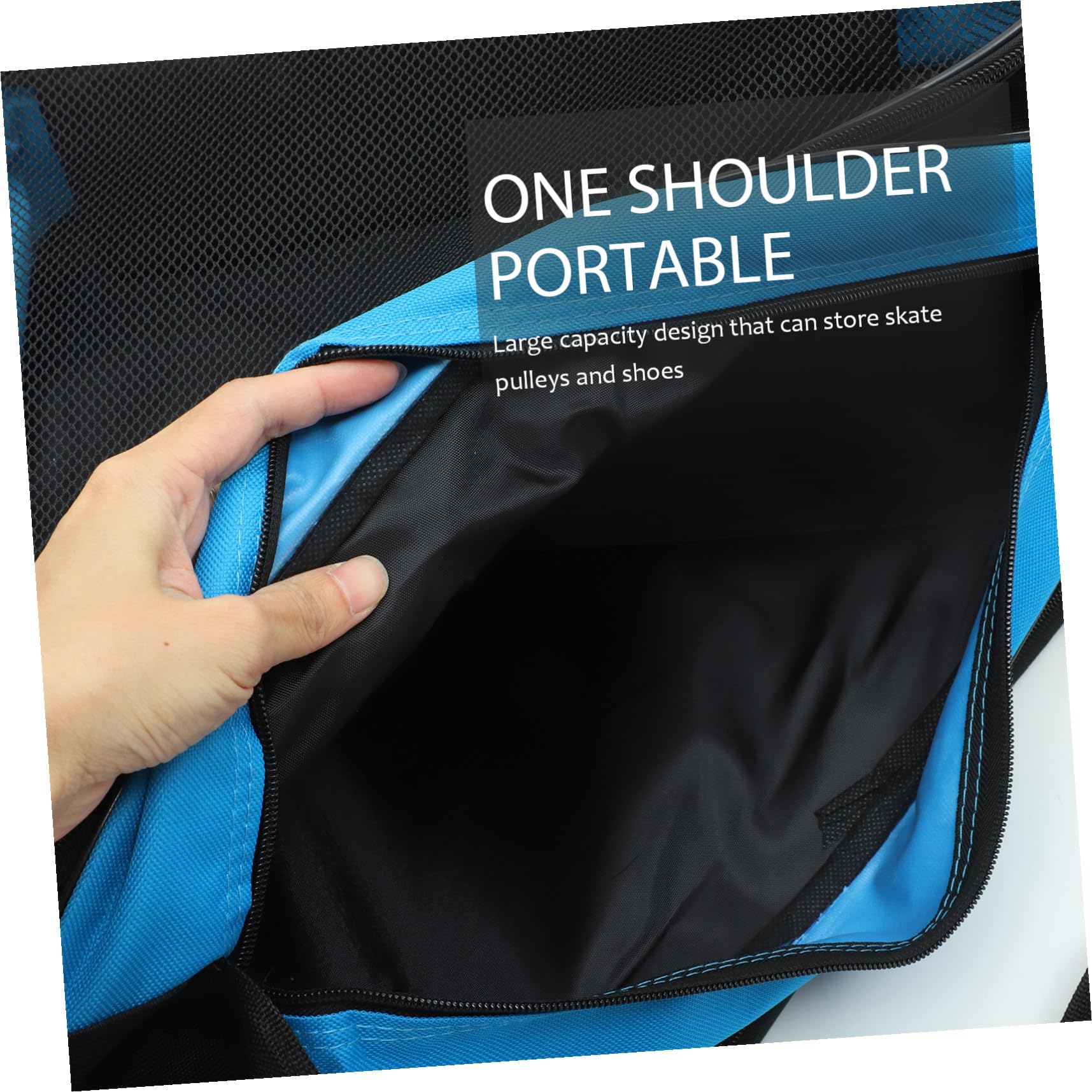 SOIMISS Borsa Porta Pattini a Rotelle 2 Pezzi in Materiale Traspirante, Borsa Portascarpe da Pattinaggio Tracolla, Custodia Antiusura per Trasporto e Conservazione Sport Outdoor