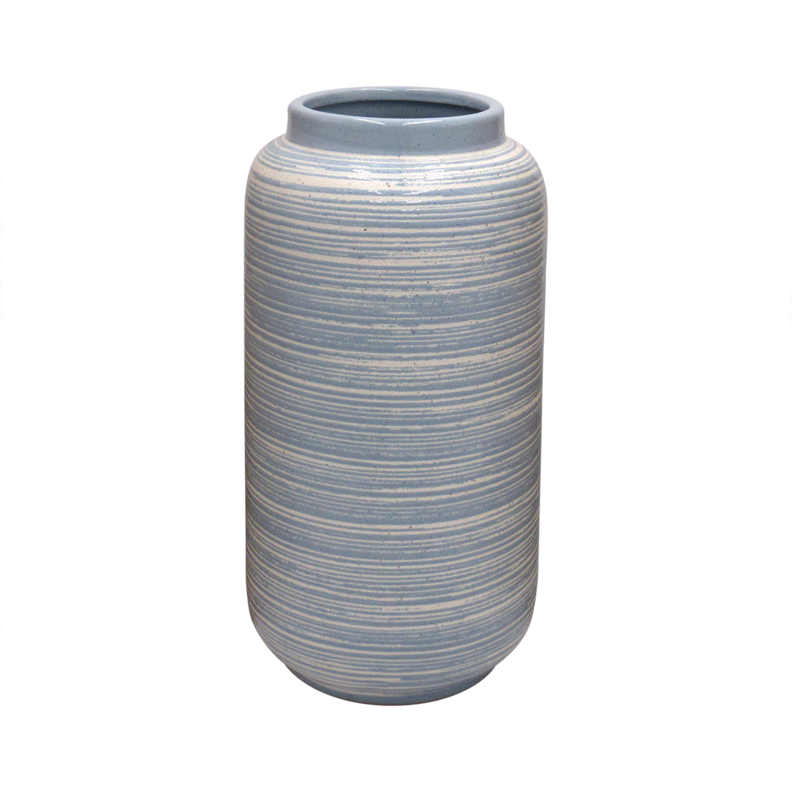 Stone & Beam Mid-Century Modern Vase 9.055" H Large Blue AH19P5-37
