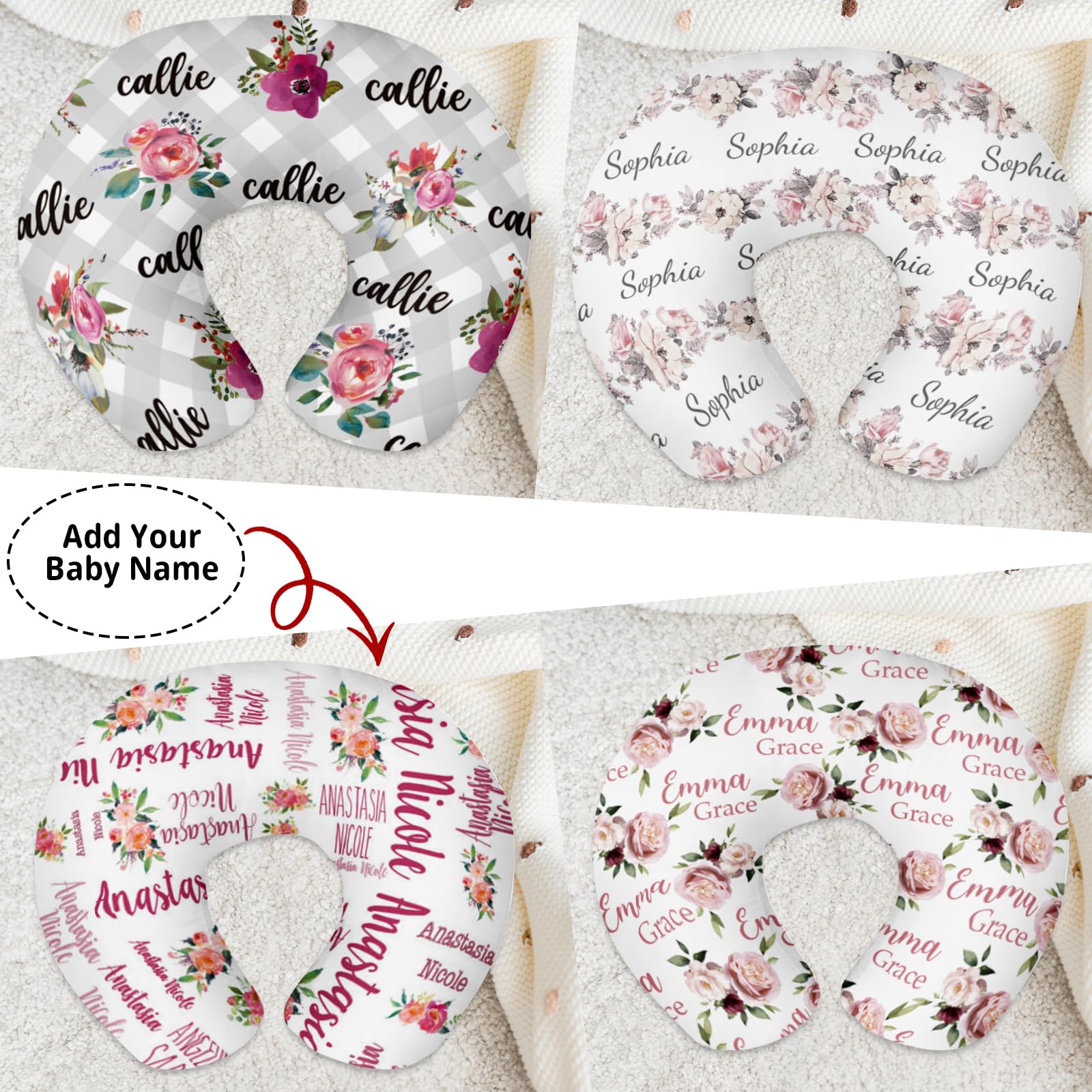 PILLANI Almohada De Lactancia Para Lactancia Materna Y Biberón, Almohada Original De Lactancia Materna Para Mamá Y Bebé, Funda De Algodón Extraíble, Correa De Cintura Ajustable, Artículos Esenciales