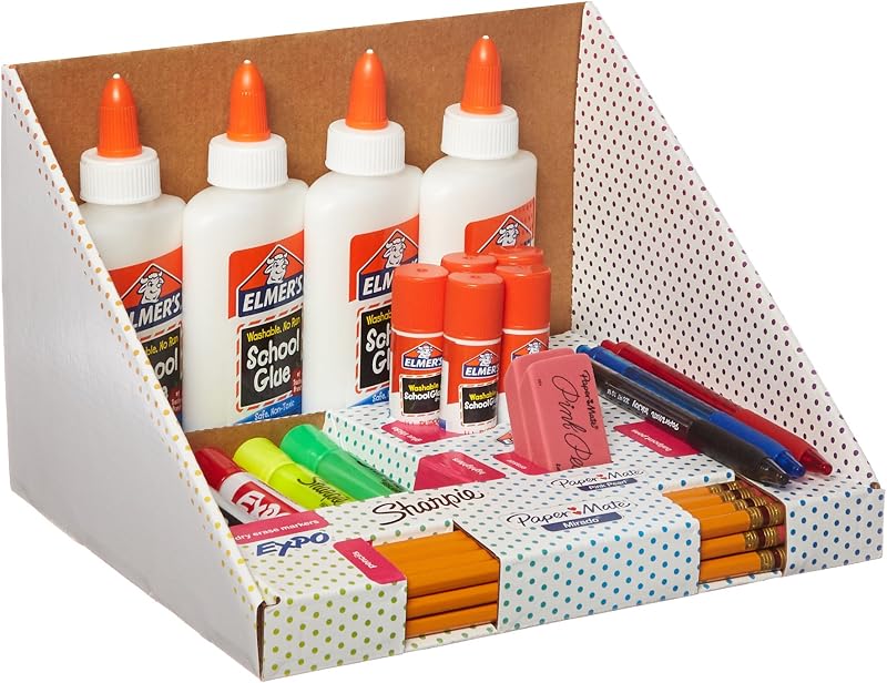 Kit de útiles escolares: resaltadores Sharpie, bolígrafos Paper Mate, borrado en seco EXPO, pegamento Elmer y más, 31 unidades