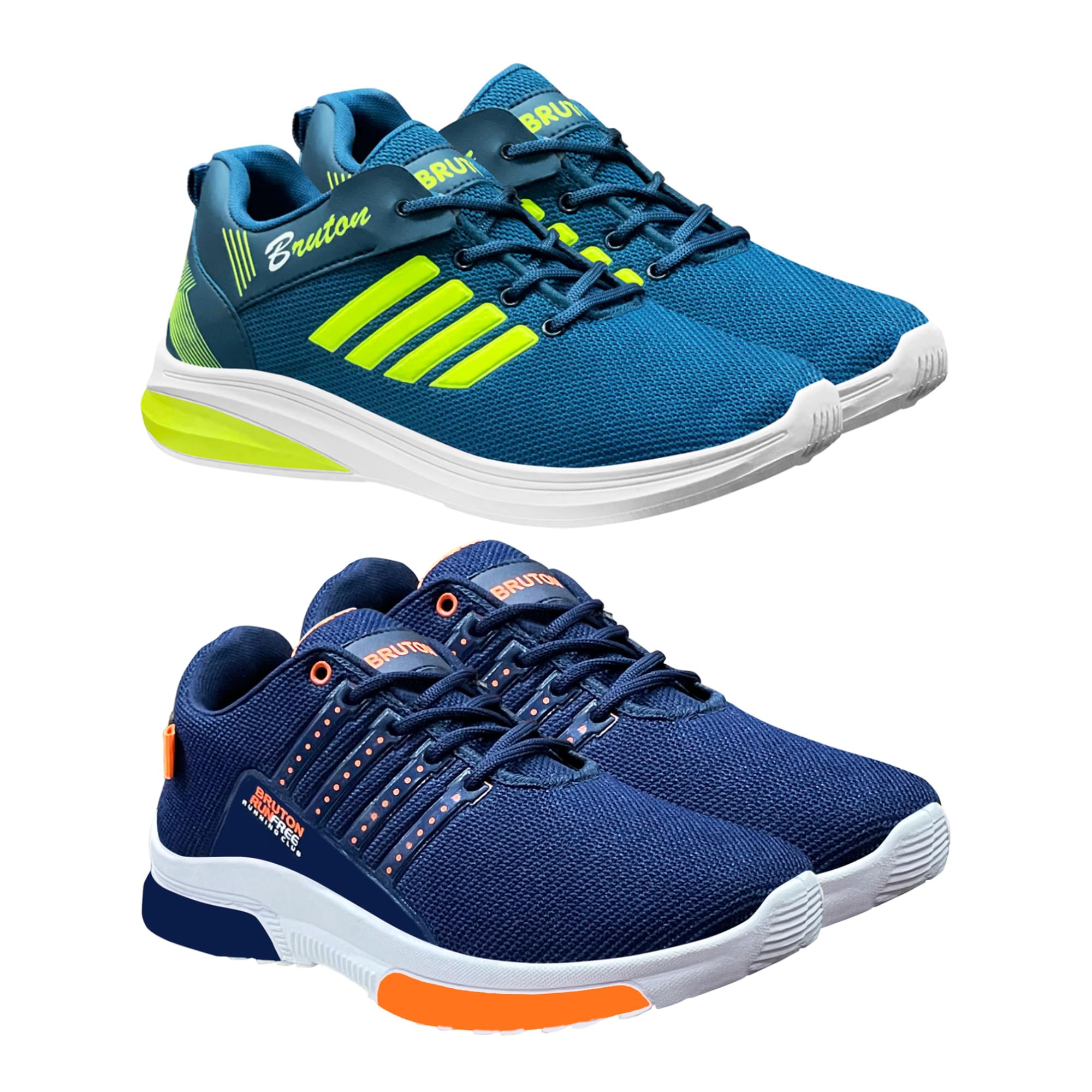 BRUTON No. 006 Mens Sports Shoes, Walking Shoes, Casual Shoes, Running Shoes (Pack of 2) (Numeric_9) Blue - Green (B0BHH6Z139) Amazon Price History, Amazon Price Tracker