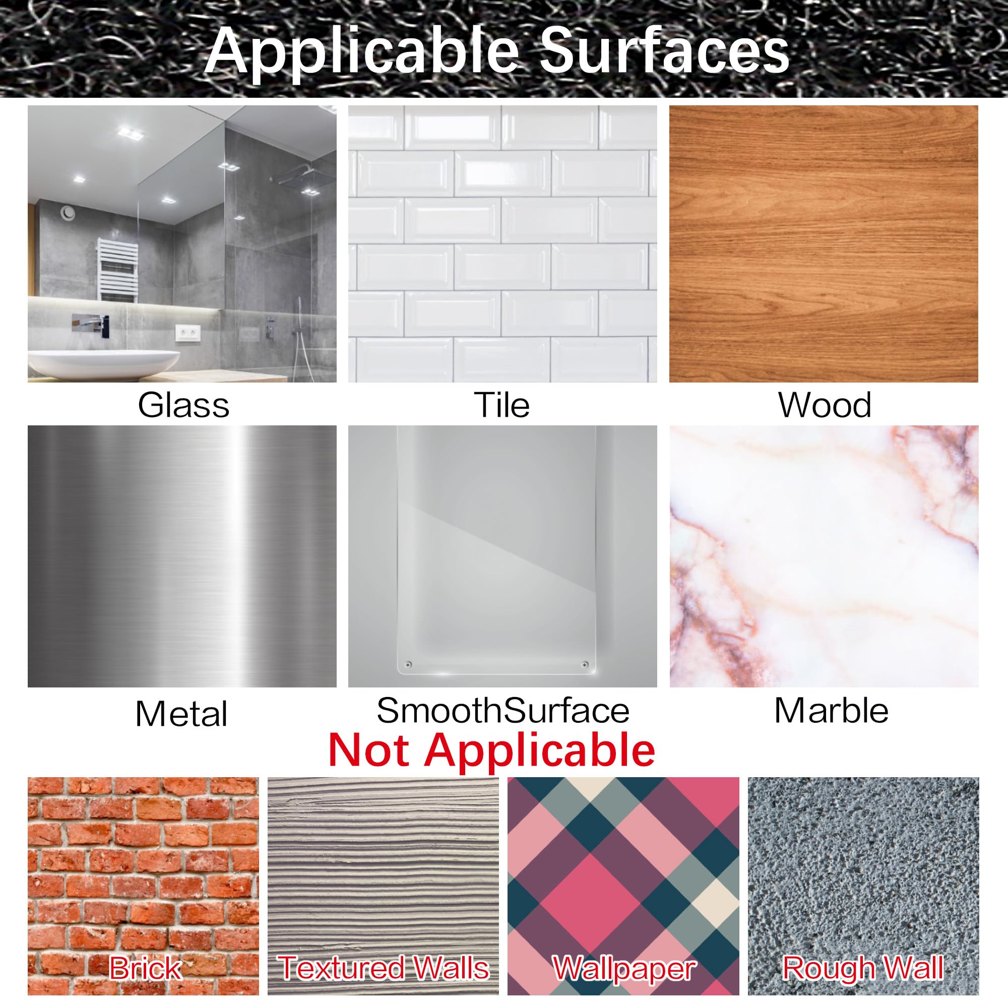 EOTW Feltro Adesivo Forte Biadesivo,30 Pezzi Extra Forte Autoadesivo Adesivo A Strappo Per Le Faccende Domestiche Fai Da Te Nero 10 Pezzi 3 x 10 cm e 10 Pezzi 6 x 6 cm e 10 Pezzi 5 cm Diametro Rotondi