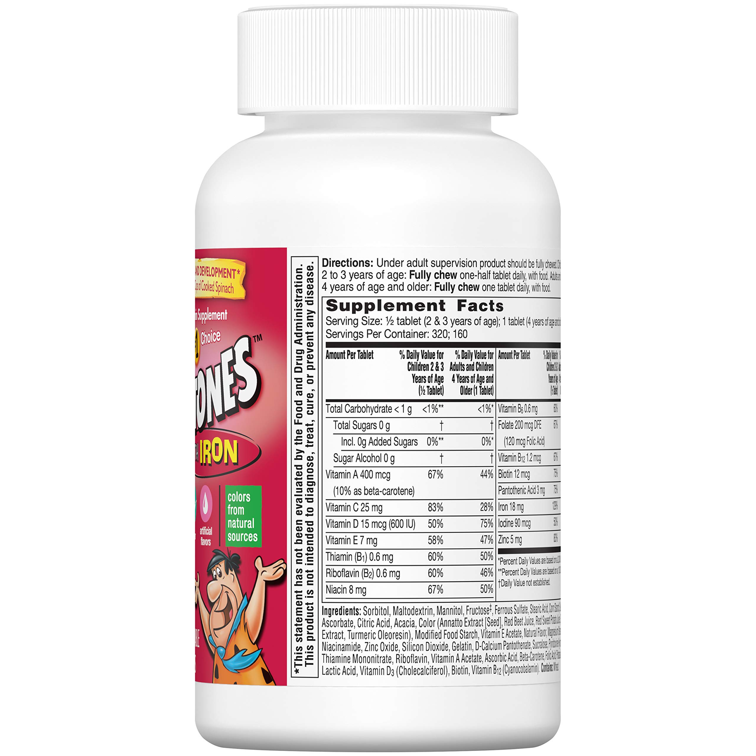 Flintstones Vitamins Chewable Kids Vitamins with Iron with Upgraded