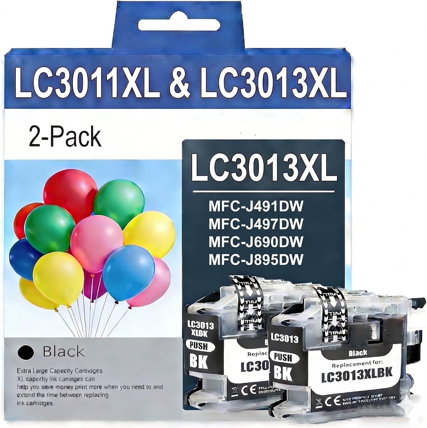 LC3013 LC3013XL 3013 BK LC3013BK Ink Cartridge for LC 3013 Ink Cartridges Black for Brother LC3013 LC3011 LC3011XL Fits MFC-J491DW MFC-J497DW MFC-J690DW MFC-J895DW