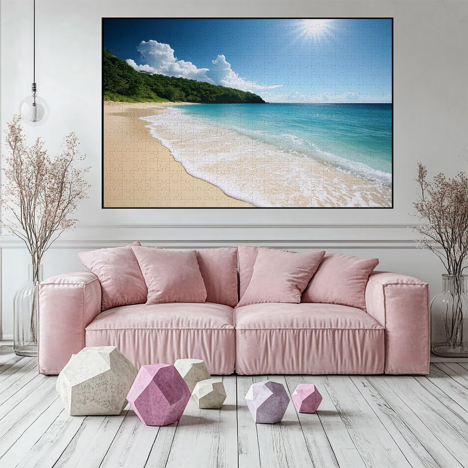 Puzzle 3000 Sztuk Plaża Puzzle dla dorosłych Krajobraz 122x81cm Unikalne Rzemiosło Klasyczne 3D Drewniana układanka do rodzinnych gier aktywnych, układanka zrób to sam do dekoracji ścian domu