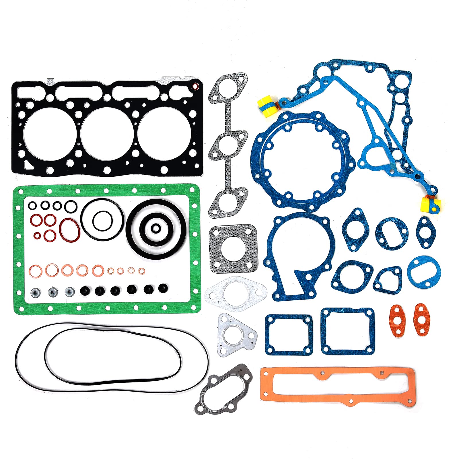 Eoiou Full Set of Gasket Kit 1E043-99350 Fits for Kubota D1105 D1105T D1105-E2B D1105-E3B D1105-E4B Engine U25S KX36-2 KX41 KX41-2S KX41-2 KX61-2 KX61-2S KX41H Excavator ZD28 Zero Turn Mower