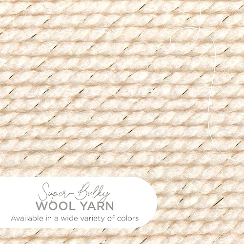 Vista 81 de Lion Brand Yarn Wool-Ease Thick & Quick Yarn - 318.2 ft, Graphite Grafito