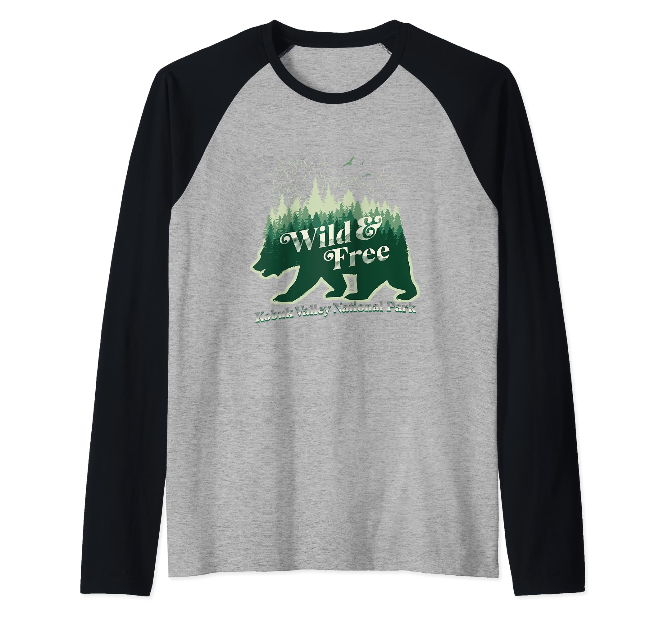 Kobuk Valley Hike Explore Adventure Souvenir Raglan Baseball Tee