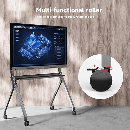 Miniatura 6 de Smart Board Stand for 55"- 86'' Smart Whiteboard, Electronic Whiteboard, Four Lockable Wheels for Smart Board for Classroom