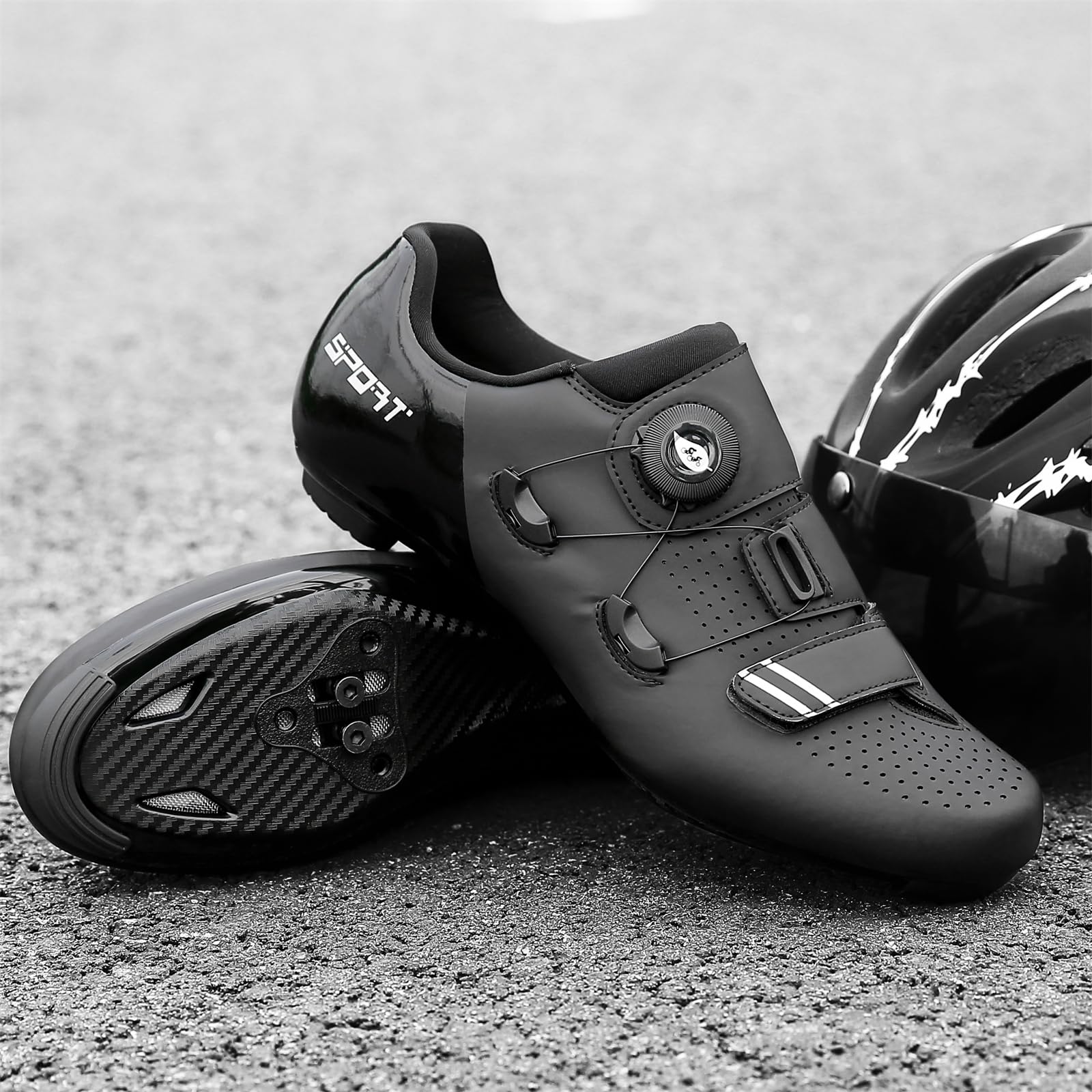 JiuQing Profesjonalne buty rowerowe unisex kompatybilne z rowerem Peloton do jazdy na rowerze szosowym z blokami Delta