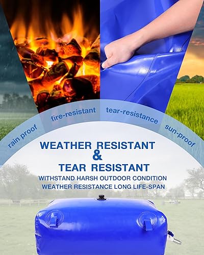 Miniatura 3 de Vejiga portátil de almacenamiento de agua, contenedores de almacenamiento de agua de gran capacidad de 29 galones110L, depósito de agua portátil de