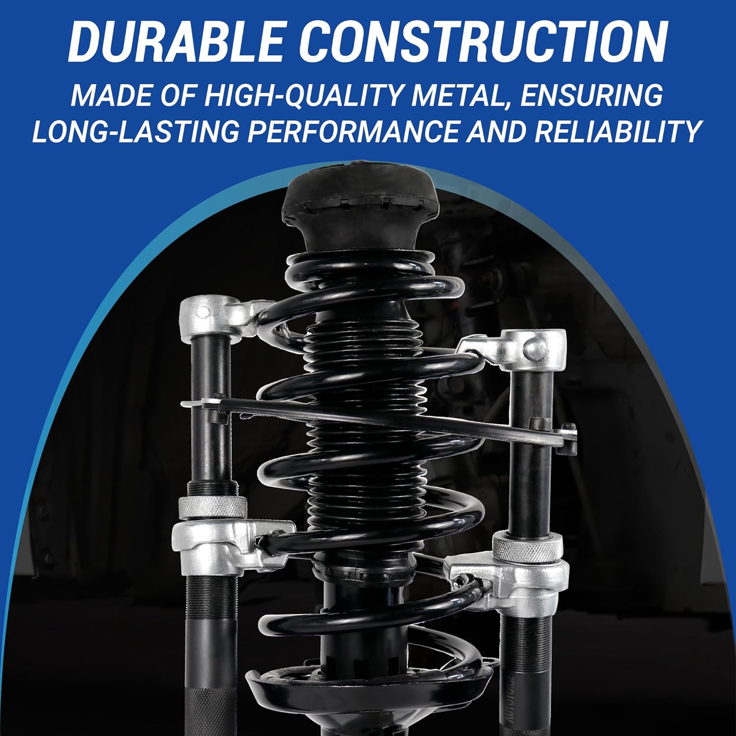 Spring Compressor Tool, Coil Spring Compressor Tool Set with Extendable Bracket, Heavy Duty Macpherson Strut Spring Compressor Tool with 2425LB Capacity for Car Truck ATV UTV