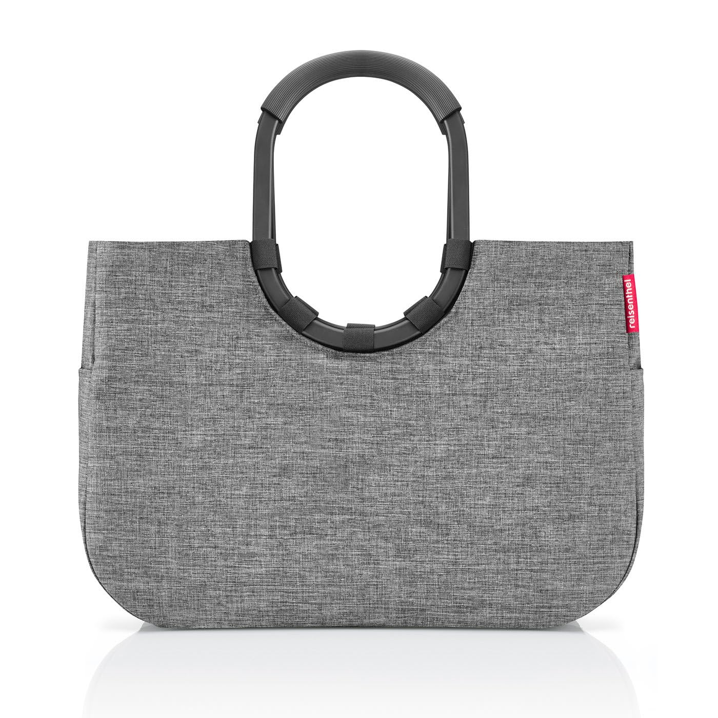 reisenthel loopshopper L twist silver - Stabile Shoppingtasche oder Handtasche mit praktischen Fächern aus recycelten PET-Flaschen