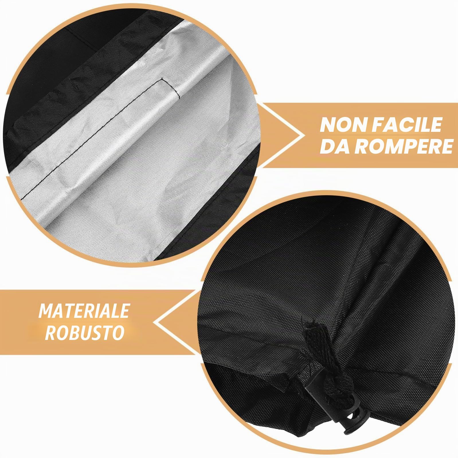 Telo Coprimanubrio in Nylon per Motociclette e Scooter Elettrici, Copertura a Orecchie per Cruscotto Protezione da Sole e Pioggia, Accessorio per Uso Esterno e Urbano