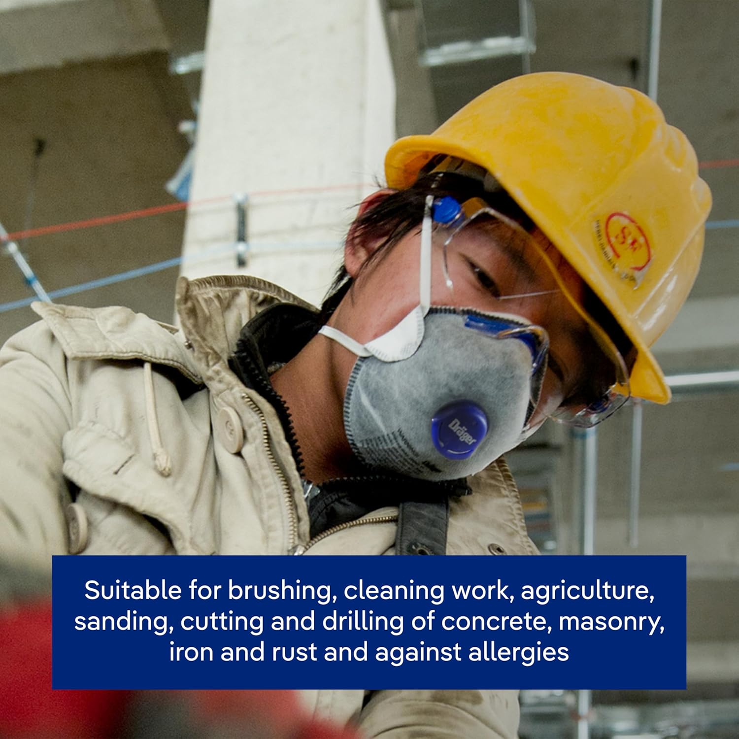 Dräger X-plore 1350 Odor Particulate Respirator with Exhalation Valve, 10 Pack, Size M/L, NIOSH-Certified