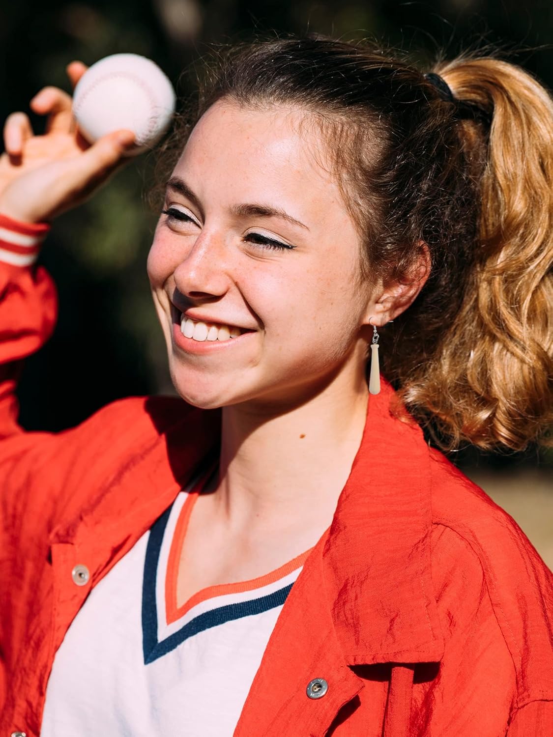 Baseball Earrings for Women Baseball Mom Accessories Essentials Game Day Fan Gifts Lightweight Sports Stud Earrings Jewelry Game Day Shirts Women - Image 4