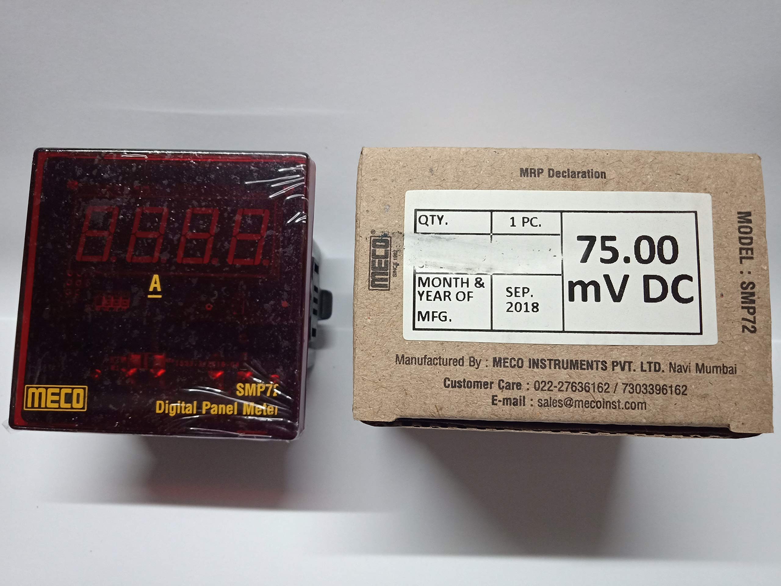 Meco Digital Panel Meter; DPM; Model SMP72; 0-75mV DC (B07NRRYNYZ) Amazon Price History, Amazon Price Tracker