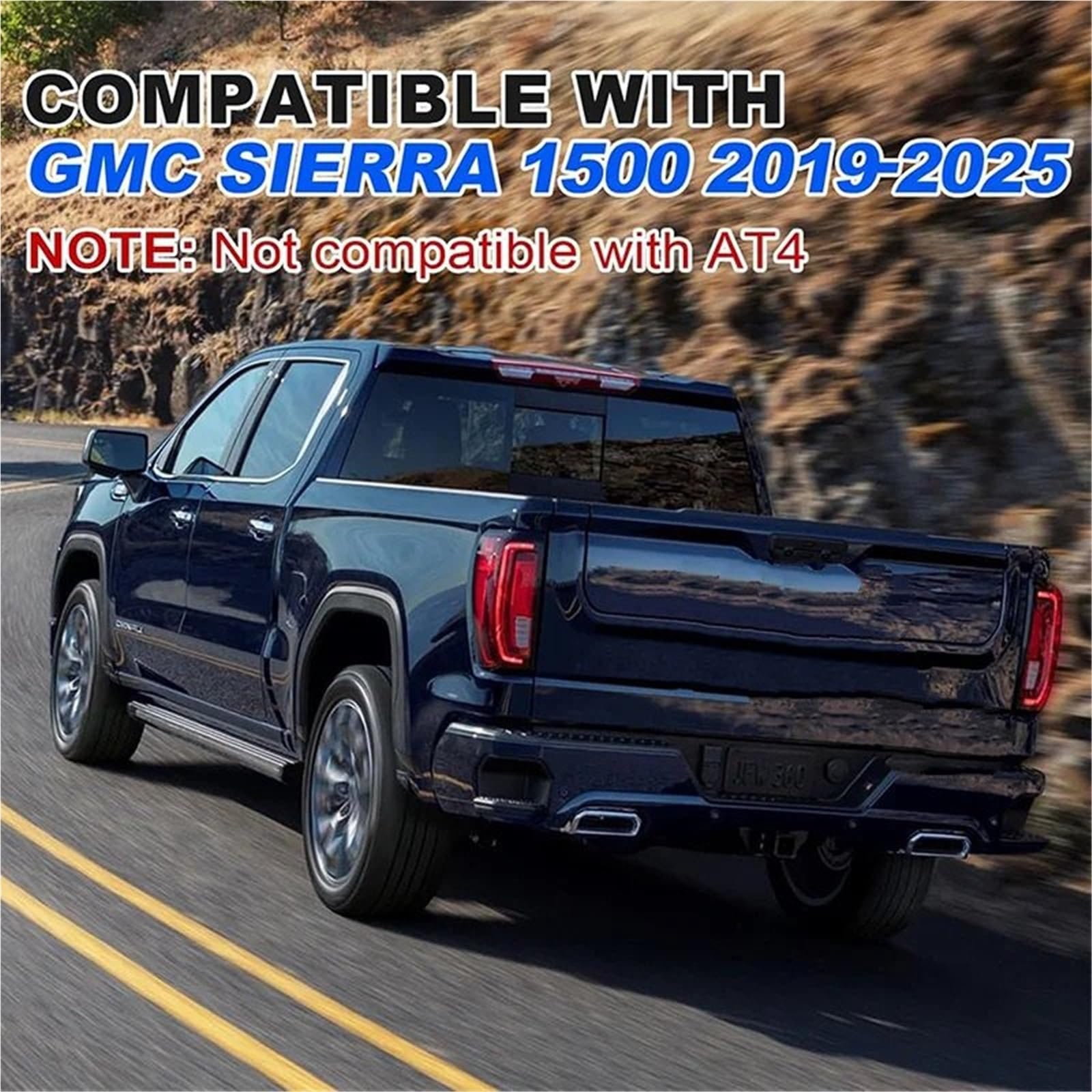 bavettes de voiture Convient pour GMC Sierra 1500 2019-2026 accessoires garde-boue avant et arrière sans perçage 6 pièces