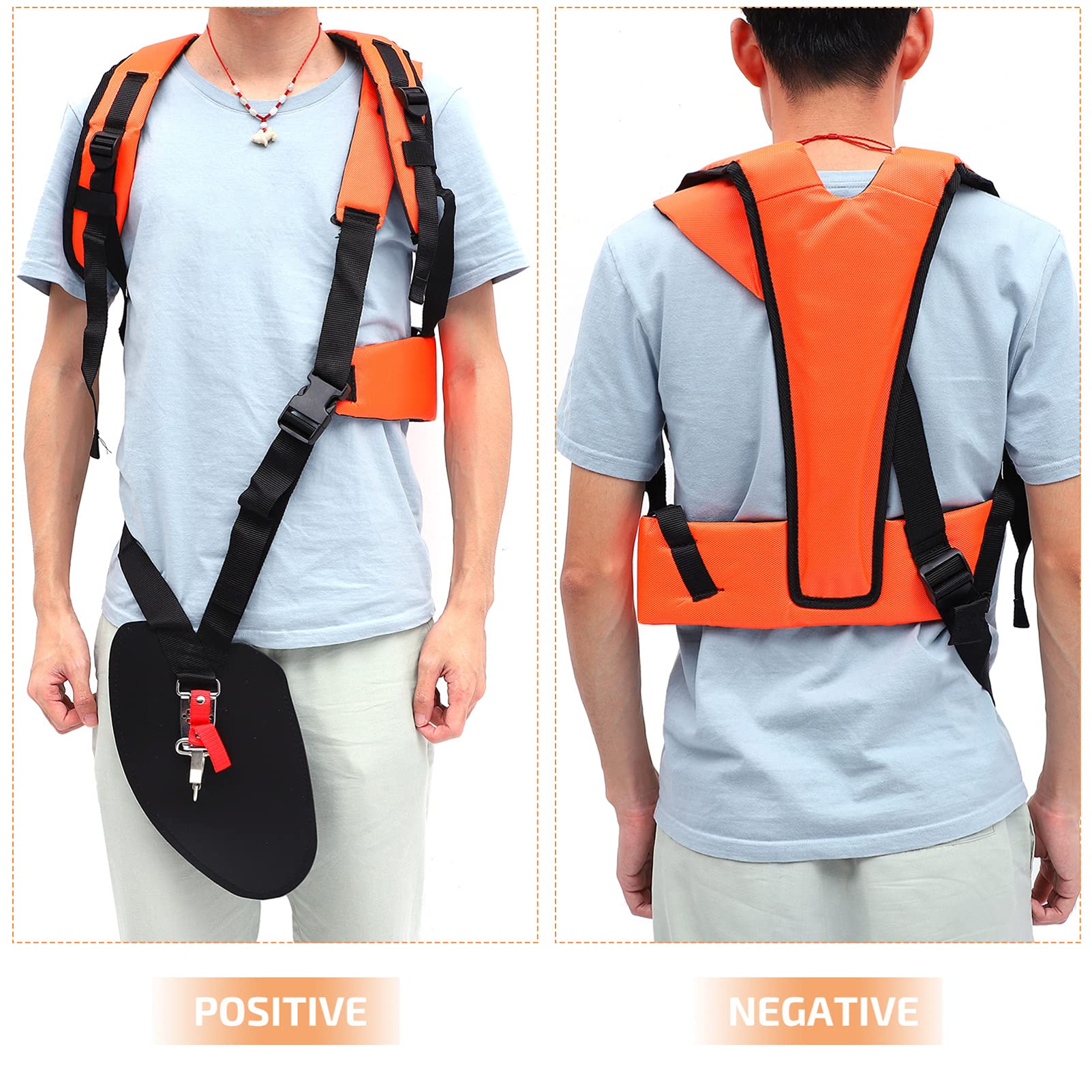 Imbracatura Decespugliatore Imbottita 2 Pezzi Cintura per Decespugliatore e Acciaio Inossidabile per Uso Confortevole e Trasporto Stabile