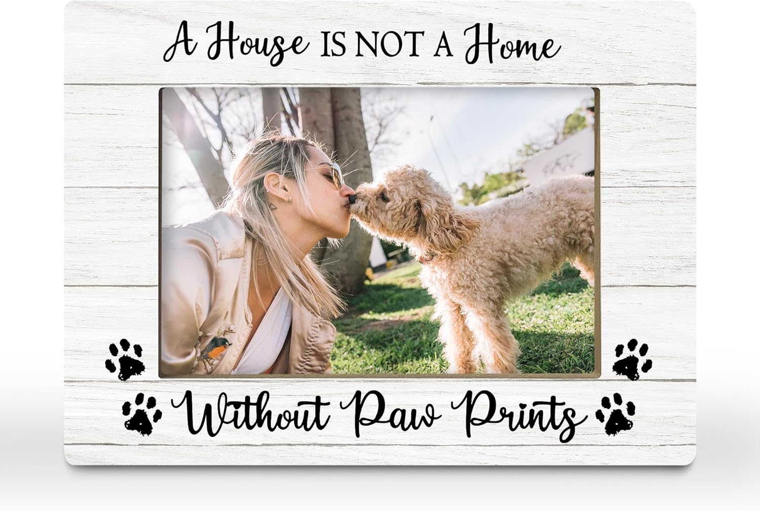 Dog Gifts Picture Frame, Dogs Lovers Gift for Women, Dog Mom Mothers Gifts, Puppy Themed Gift for New Owners Photo Frame 4x6 Horizontal Photo for Tabletop Display