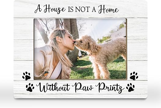 Dog Gifts Picture Frame, Dogs Lovers Gift for Women, Dog Mom Mothers Gifts, Puppy Themed Gift for New Owners Photo Frame 4x6 Horizontal Photo for Tabletop Display