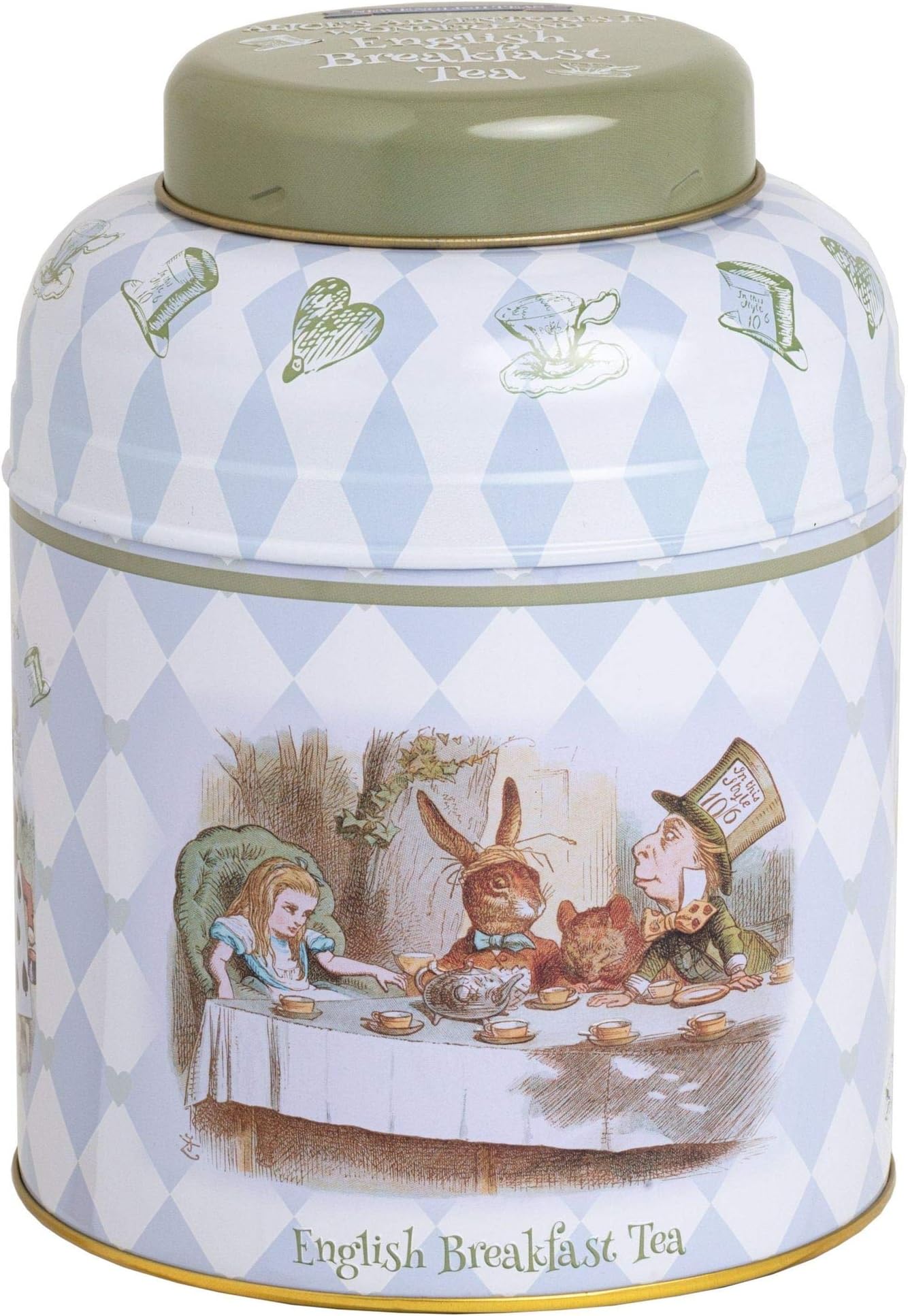 Alice in Wonderland Round Tea Caddy