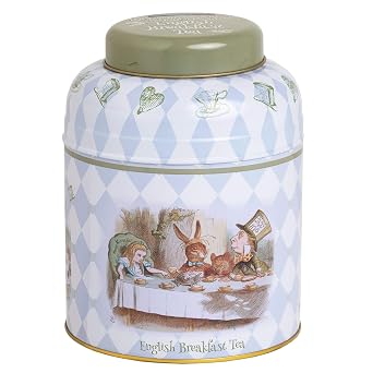 New English Teas Alice in Wonderland Tea Tin with 80 Black Tea Bags