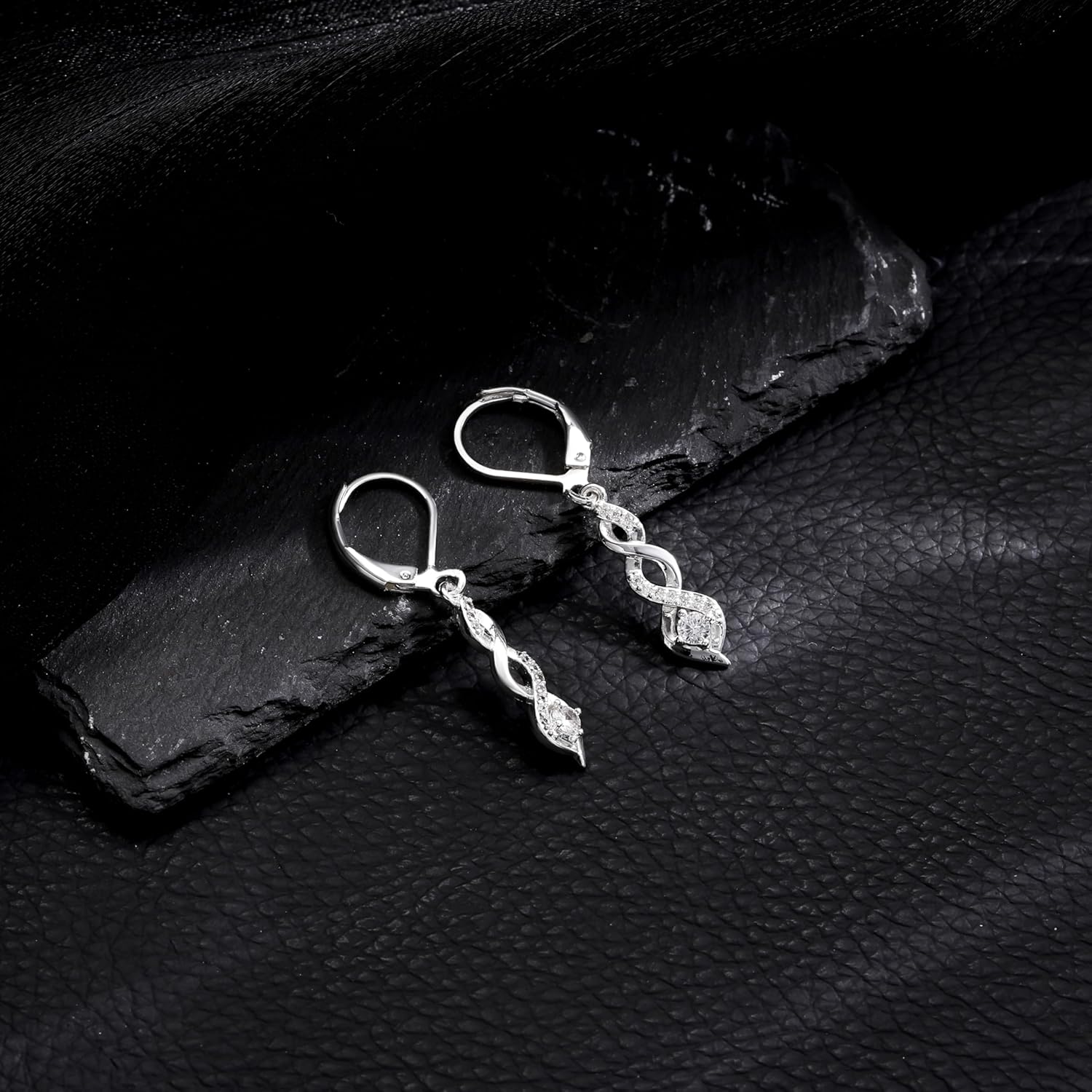 Dangle Earrings for Women Trendy, Dainty 14K Gold/Silver Plated Twisted Drop Earring Simple Minimalist Handmade Spiral Leverback Earring Fall Earrings Gold Jewelry for Women Gifts - Image 5