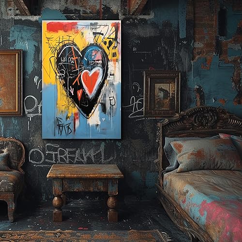 Miniatura 397 de ANRUOXI Graffiti - Lienzo decorativo para pared, diseño abstracto retro, pintura urbana moderna, póster de decoración de pared de zapatos para