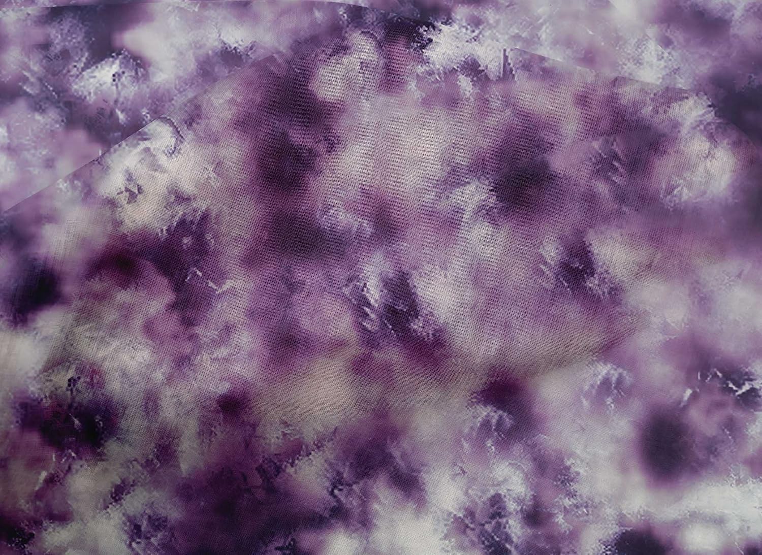 oneOone Cotton Cambric Purple Fabric Tie Dye Craft Projects Decor Fabric Printed by The Yard 56 Inch Wide-FO