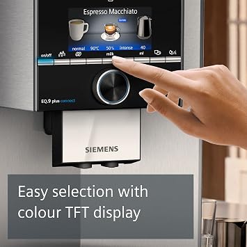 Siemens TI9553X1RW Cafetera Superautomática, EQ.9 plus, 1500 W, 1.7 litros,  Plástico, Acero : Amazon.es: Hogar y cocina
