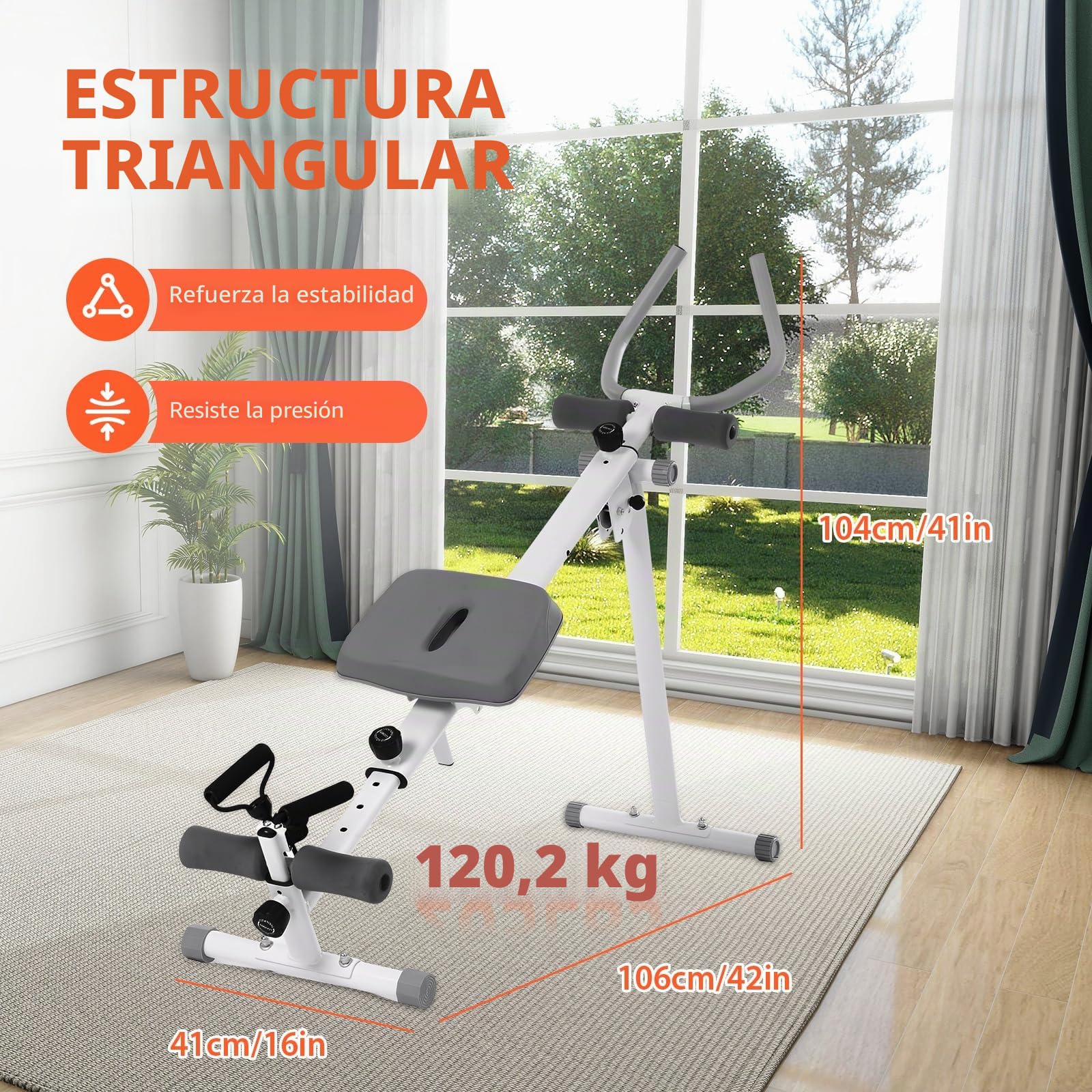 Máquina de remo para el hogar, equipo de ejercicio 4 en 1, plegable máquina de remo, máquina de prensa de piernas, máquina de empuje de piernas y silla romano, dispositivo interior para el gimnasio en