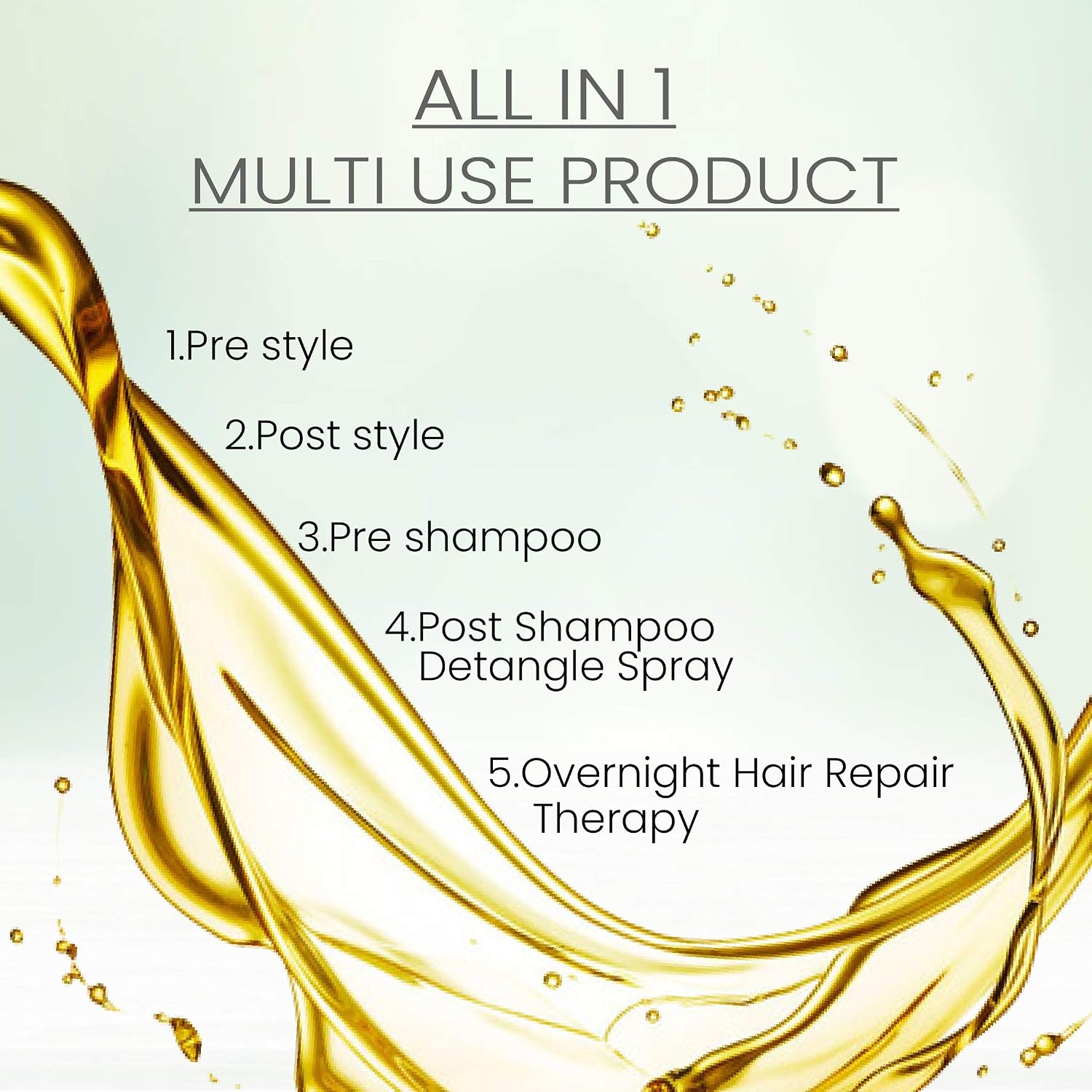 Ktein All in 1 Natural Hair Heat Protection Spray with Fermented Argan Oil, Vitamin E, Pro Vitamin B3 and Plant Based Keratin, 100ml