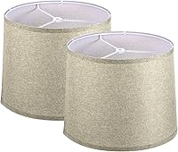 Vista 8 de PATIKIL Pantallas para lámparas de mesa de 11.4 pulgadas superior x 12.6 pulgadas inferior x 9.8 pulgadas de alto, pantallas de lámpara de tambor