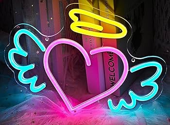 Amazon.co.jp: ネオンサイン ピンクネオンサイン エンジェル