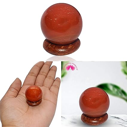 Reiki Crystal Products Red Jasper Ball/Sphere for Reiki Healing, Grid and Aura Cleaning, Vastu Correction and Crystal Healing Stone Ball Size 20 mm Approx (Color : Red)