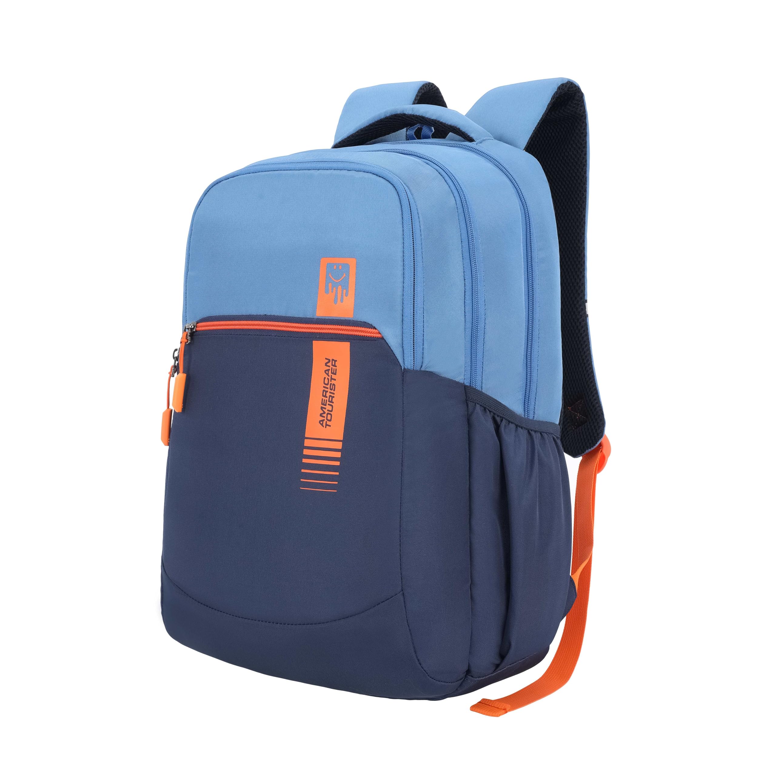 American Tourister Alden Womens School Backpack | Large Capacity 27 L | 3 Compartments | Rain Cover | Navy
