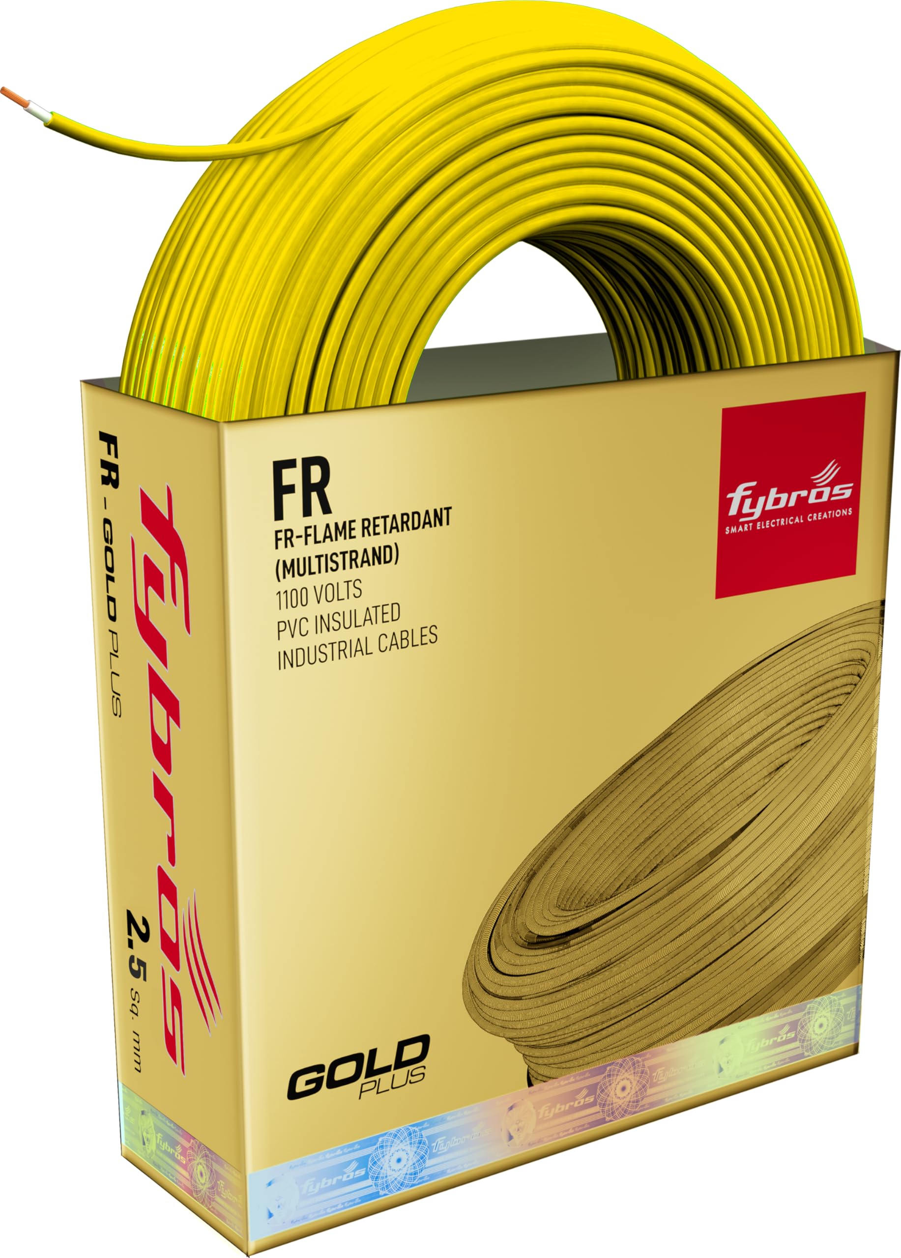 Fybros Flame Retardant Yellow Copper Wire - 90M -31