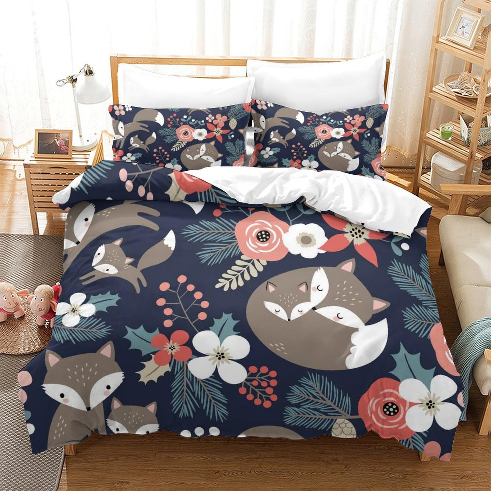 Couette avec taie d'oreiller super king 260x220 pour lit ado et adulte