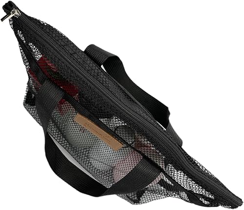 Miniatura 34 de Bolsa de ducha de malla portátil, organizador de baño y aseo colgante con cremallera para viajes, gimnasio, campamento, dormitorios universitarios