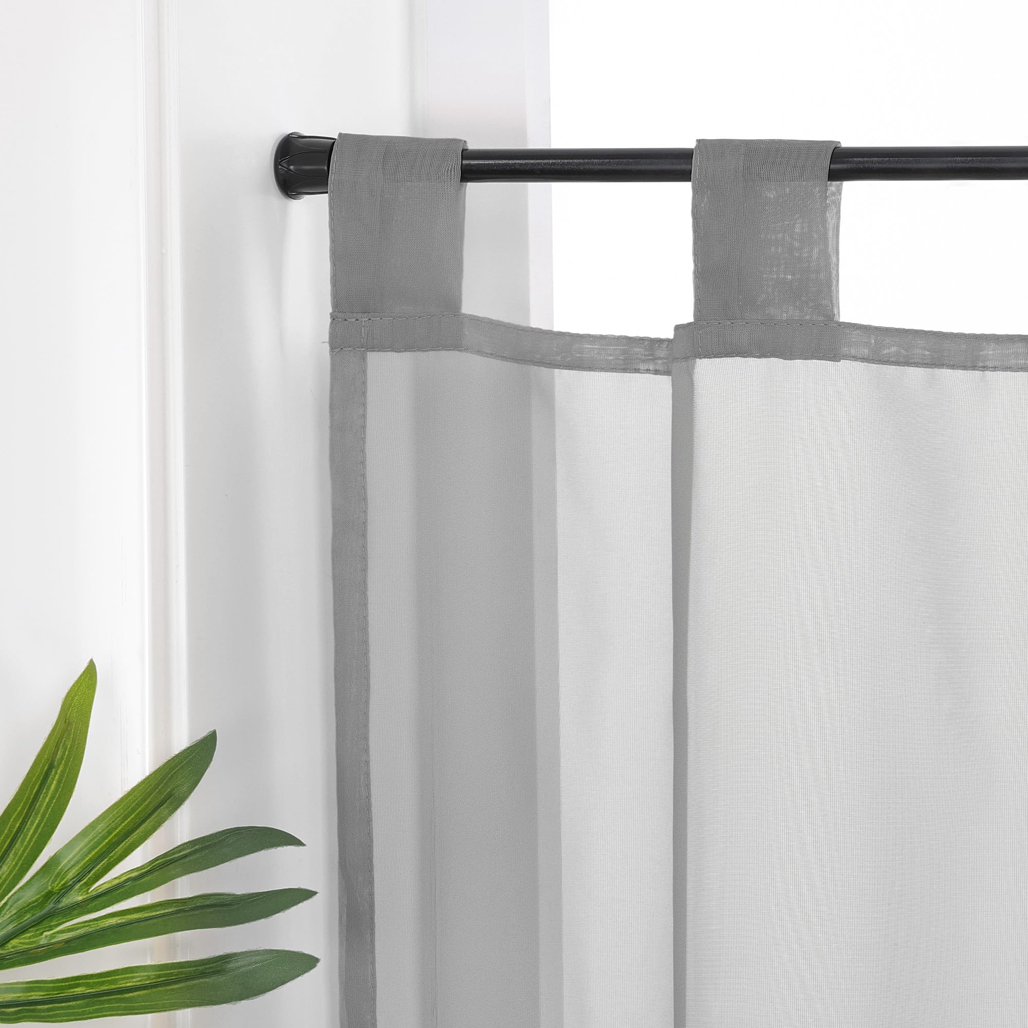 Yujiao Mao Lot De 2 Rideaux Style Campagne Motif à Carreaux Rideaux Brise-bise Occultant Et Salle De Bain Avec 2 Embrasses Rouge LxH 80x120cm