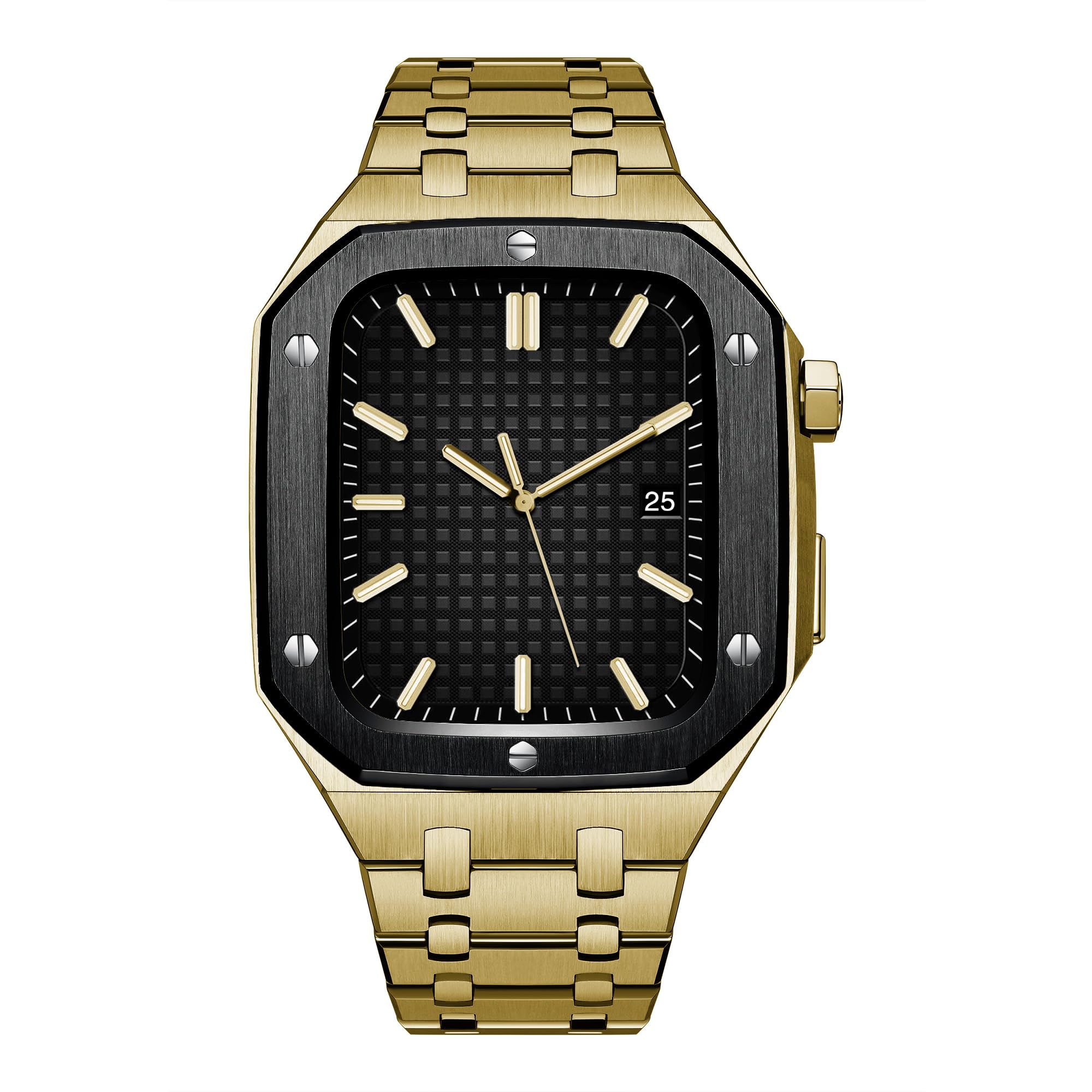 Bisel de metal anticaídas para transformar Apple Watch en un reloj clásico 8