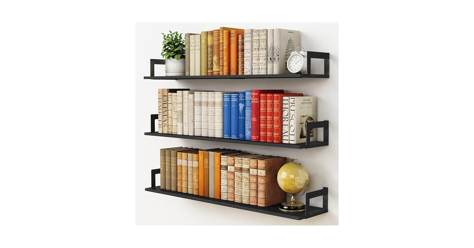 Amazon.com: Harwaya Large Floating Book Shelves for Wall Set